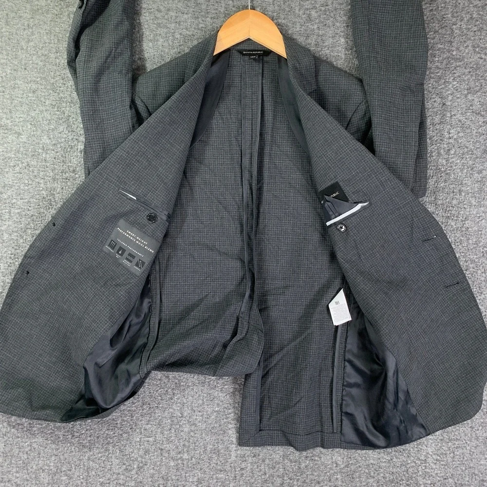 Banana Republic Blazer Jacket Men 38S Slim Smart Weight Performance Sport Coat